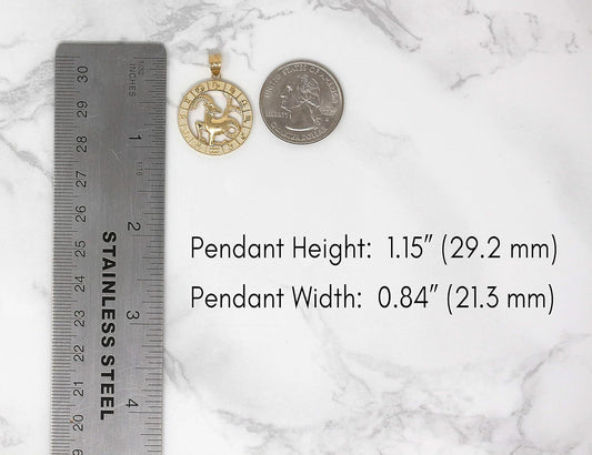 10K Yellow Gold Zodiac Pendant