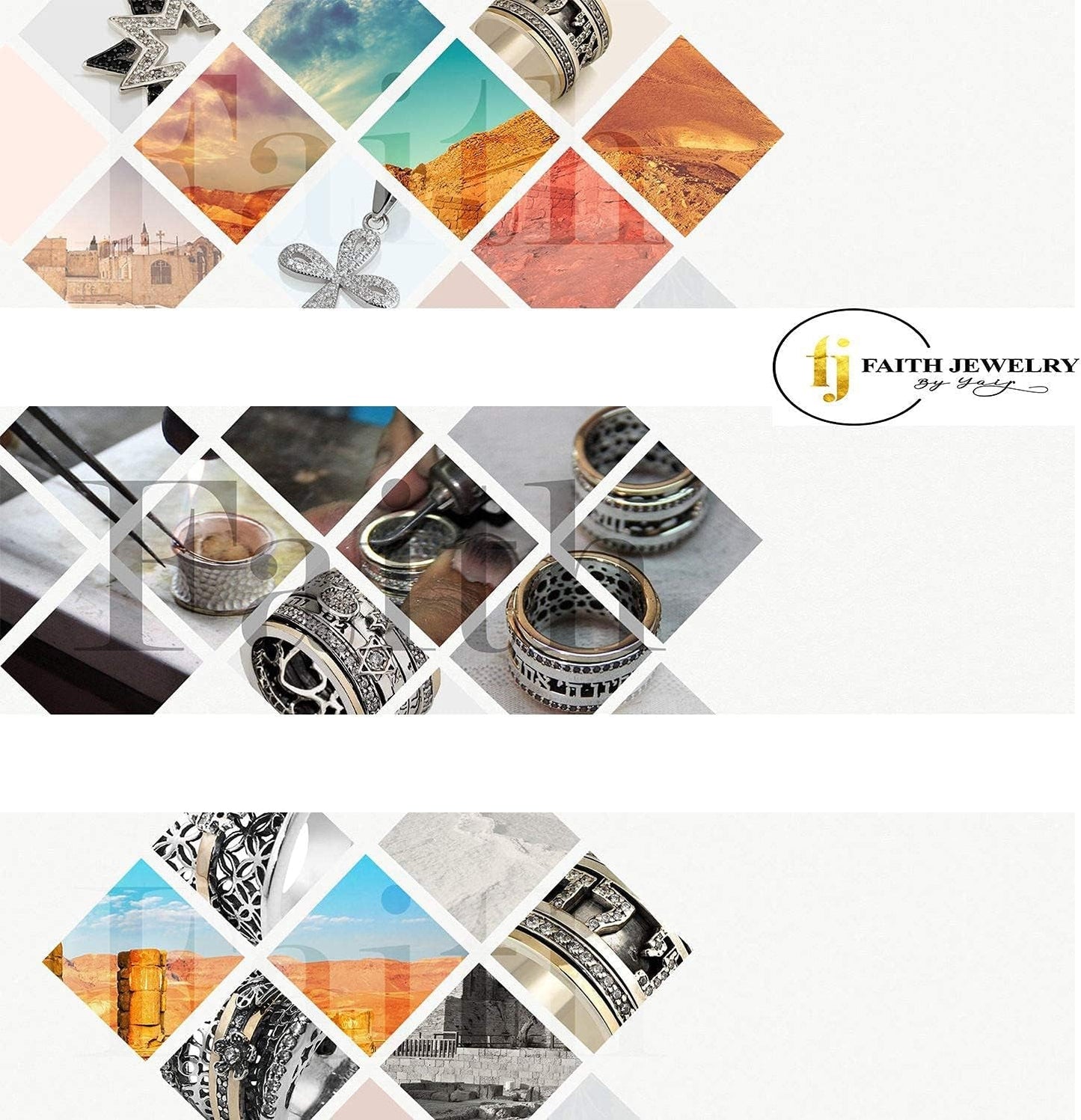 912 Sterling Silver Spinner Ring 9K Solid Gold I Am My Beloved and My Beloved Is Mine, Song of Solomon Ring, Priestly Blessing/Birkat Kohanim, Verse Rings for Men